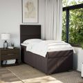 vidaXL Boxspring posteľ s matracom tmavohnedá 100x200 cm látka