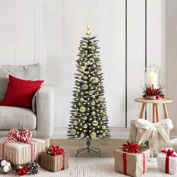 vidaXL Umelý vianočný stromček Zelená 120 cm PVC, plast a oceľ