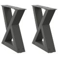 vidaXL Nohy konferenčného stolíka 2 ks antracitové 30x(30-31,3) cm oceľové