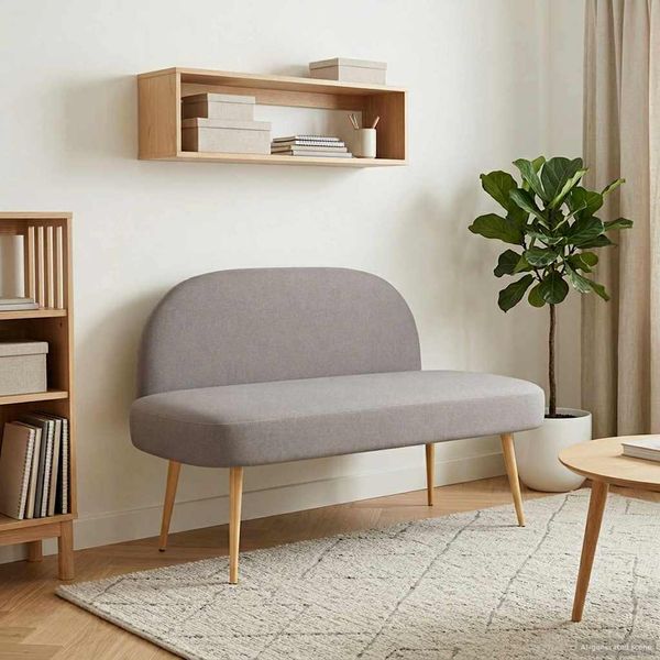 vidaXL čalúnená lavica so spätným opierkom Sivohnedá 110 x 60 x 76 cm