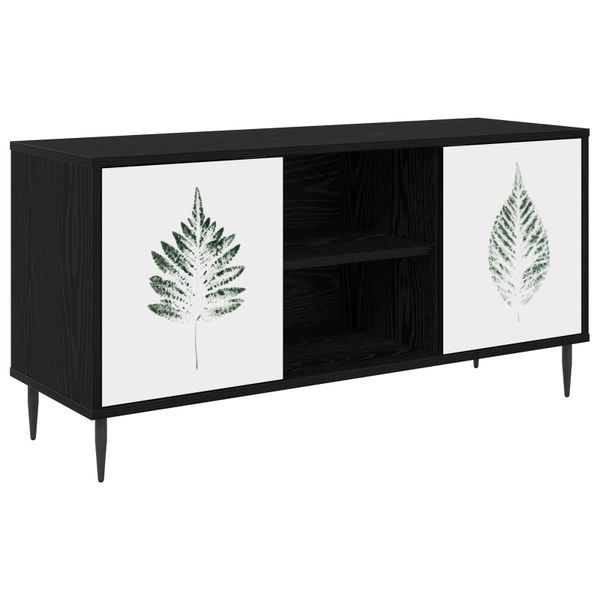 vidaXL TV skrinka HANAU 102 x 33 x 51 cm Čierny dub Kompozitné drevo