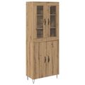vidaXL Highboard Remeselný dub 69,5 x 34 x 90 cm Kompozitné drevo