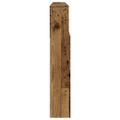 vidaXL Skrinka na čelo postele staré drevo 200x19x103,5 cm komp. drevo