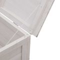 vidaXL Záhradný úložný box biely 198,5x50x56,5 cm jedľové drevo