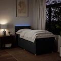 vidaXL Posteľný rám boxspring s matracom čierny 90x200 cm látka