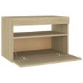 vidaXL Nočný stolík a LED svetlá 2 ks dub sonoma 60x35x40 cm