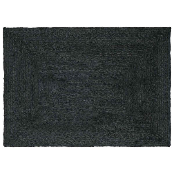 vidaXL Kusové koberce Obdĺžnikový Tmavosivá 160 x 230 cm Juta