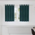 vidaXL Zatemňovacie závesy 2 ks Tmavozelená 140 x 140 cm Zamat