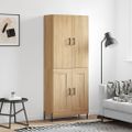 vidaXL Vysoká skrinka dub sonoma 69,5x34x180 cm spracované drevo