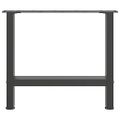 vidaXL Nohy konferenčného stolíka, antracitové, 2 ks, 50 x (42-43) cm, oceľové