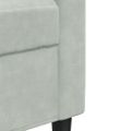 vidaXL Kreslo bledosivé 60 cm zamat