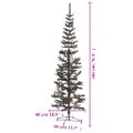 vidaXL Úzky umelý vianočný stromček čierny 180 cm