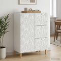 vidaXL Servírovacia skriňa Biela 66 x 34,5 x 90 cm Kompozitné drevo