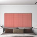 vidaXL Nástenné panely 12 ks ružové 60x30 cm zamat 2,16 m²