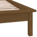 vidaXL Posteľný rám s LED medový 90x190 cm malé jednolôžko masív