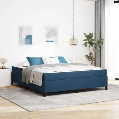 vidaXL Posteľ s pružinovým rámom Modrá 180 x 200 cm látka