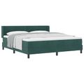 vidaXL Posteľ s pružinovým rámom Tmavozelená 200 x 180 cm Zamat