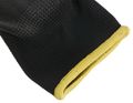 Rukavice pracovné z polyesteru polomáčané v PU GLOVE PE-PU 11, čierne, veľ 11", 6 párov SIXTOL