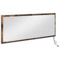 vidaXL Zrkadlo Dymová dub 90 x 8,5 x 37 cm Kompozitné drevo
