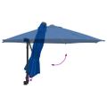 vidaXL Záhradný slnečník 248 x 248 x 148 cm Polyester a oceľ Azurblue