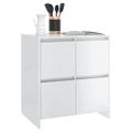 vidaXL Komody 2 ks lesklé biele 70x41x75 cm drevotrieska