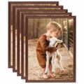 vidaXL Fotorámiky na stenu, koláž 5 ks, hnedé 40x50 cm, MDF