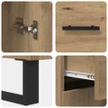 vidaXL Highboard 2 ks Remeselný dub 69,5 x 34 x 180 cm