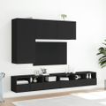 vidaXL TV nástenné skrinky 2 ks čierne 60x30x30 cm kompozitné drevo