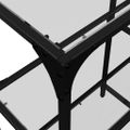 vidaXL Konzolový stolík priehľadná sklenená doska 98x30x81 cm oceľ