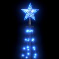 vidaXL Vianočný stromček, kužeľ, 136 LED, modré svetlo 70x240 cm