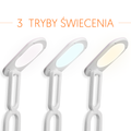 Skladacia LED stolná lampa 10W, 3000/4500/6000K, 1200mAh, ružová, LTC