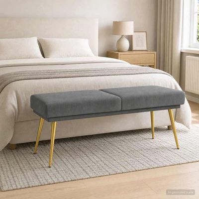 vidaXL Dvojvrstvová lavica Tmavosivá 120 x 45 x 46 cm Zamat