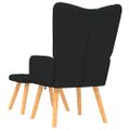vidaXL Relaxačné kreslo s podnožkou, čierne, látka