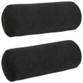 vidaXL Podložkové vankúše 2 pcs Čierna Ø 15 x 40 cm Kordúrová tkanina