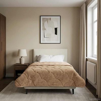 vidaXL Prikrývka na celý rok 140 x 220 cm Žiadne Sivohnedá Priedušná