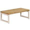 vidaXL Konferenčný stolík 100x50x35 cm, mangový masív a oceľ