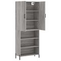 vidaXL Vysoká skrinka sivý dub sonoma 69,5x34x180 cm spracované drevo