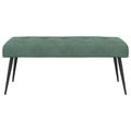 vidaXL Lavica s gombíkovým prešívaním Morská zelená 110 x 40 x 46 cm