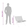 vidaXL Relaxačné kreslo, sivé, prírodný kubu ratan a mahagónový masív