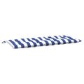vidaXL Podložky na záhradnú lavičku 2 ks modro-biele 120x50x7cm látka