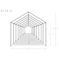 vidaXL Párty stan, PE 6x14 m, biely