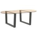 vidaXL Nohy konferenčného stolíka v tvare V, 2 ks, antracitové, 70 x (42-43,3) cm, oceľ