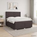 vidaXL Posteľ boxspring s matracom Tmavohnedá 140 x 200 cm Látka