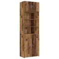 vidaXL Úložný kabinet so policami Staré drevo 70 x 42,5 x 225 cm