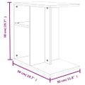 vidaXL Príručný stolík dymový dub 50x30x50 cm spracované drevo