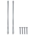 vidaXL rukoväť 2 ks Strieborná 107 x 3.6 x 23 mm Nerezová oceľ