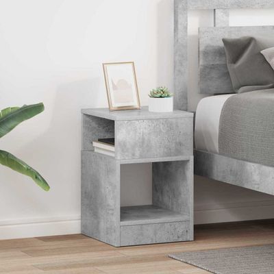 vidaXL Koncový stôl 2 pcs Betónová šedá 30,5 x 30 x 45 cm