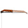 vidaXL Ručne zaťahovacia markíza s LED 350x250 cm oranžovo-hnedá