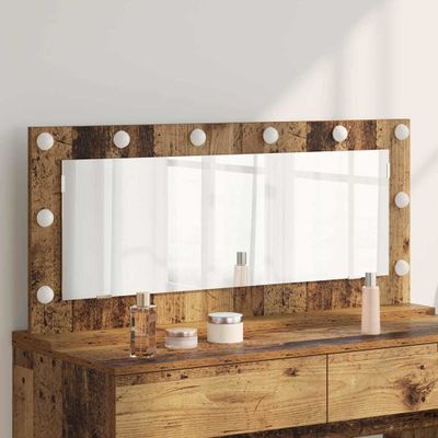 vidaXL Toaletné zrkadlo Obdĺžnikový Staré drevo 100 x 45 x 18 cm