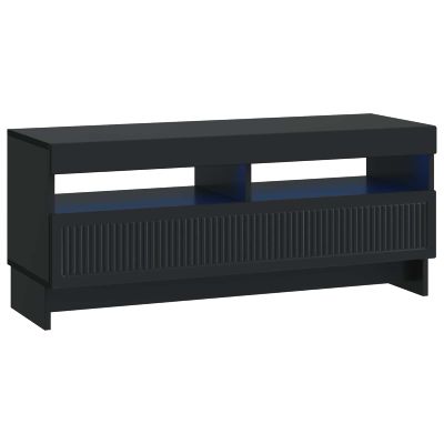 vidaXL LED TV kabinet Čierna Kompozitné drevo